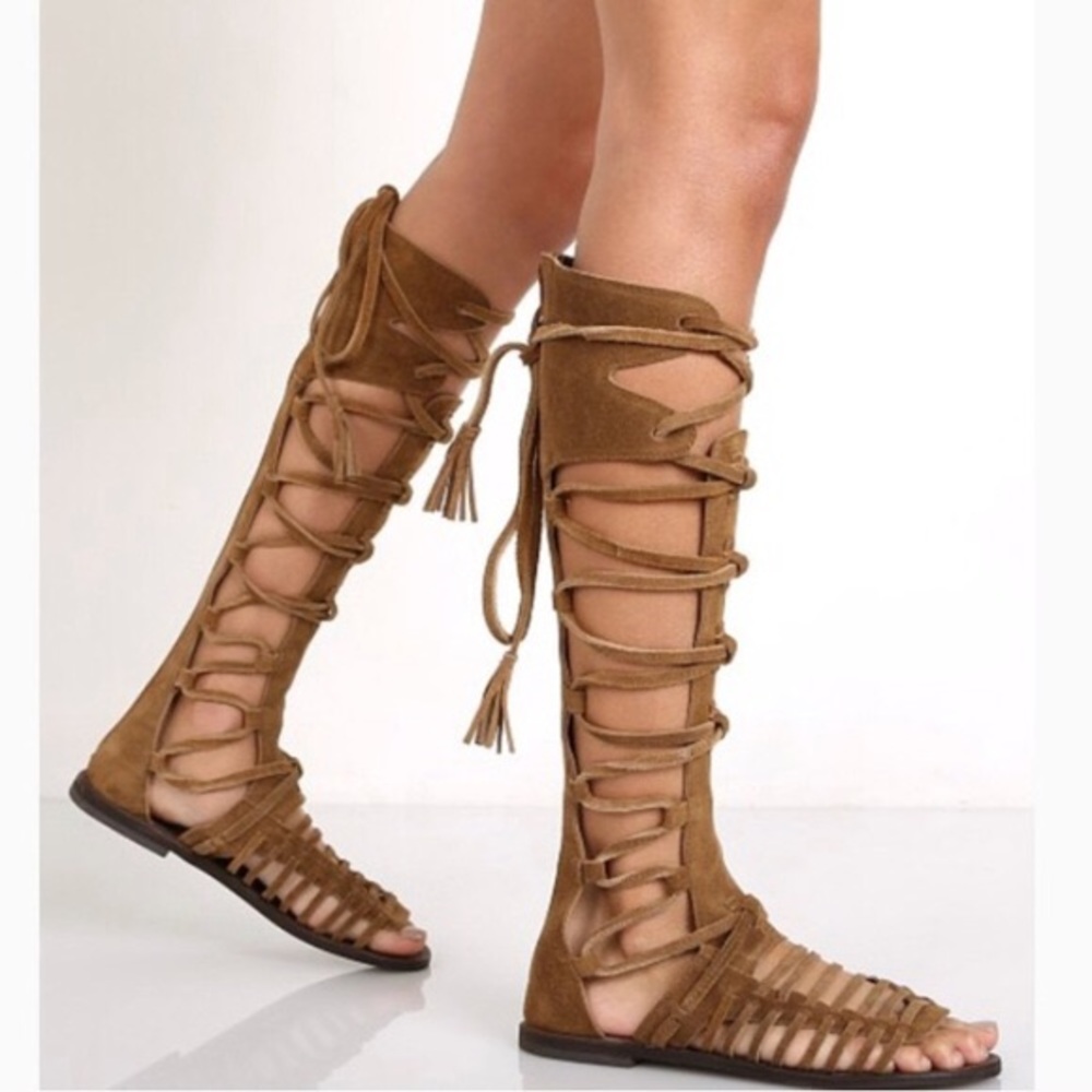 Free people sun seeker gladiator sandal leather 38